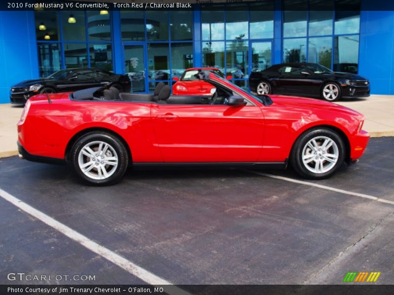 Torch Red / Charcoal Black 2010 Ford Mustang V6 Convertible