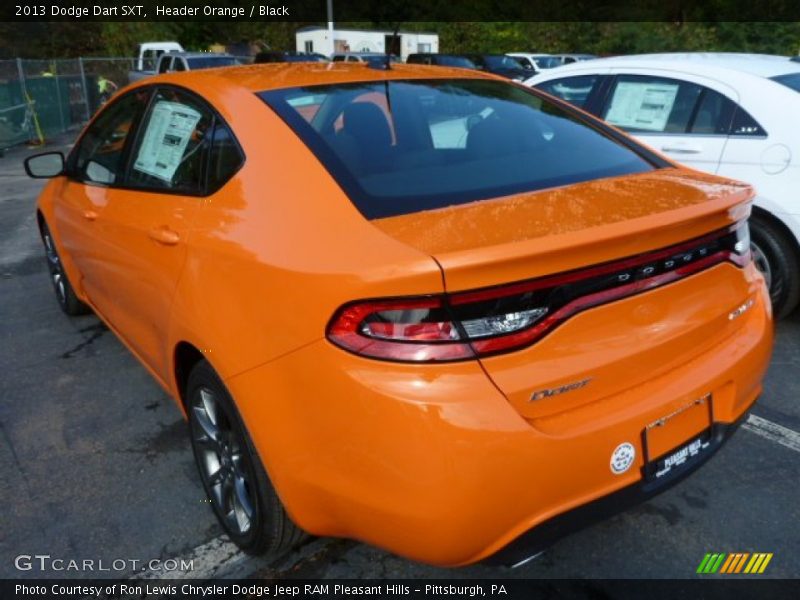Header Orange / Black 2013 Dodge Dart SXT