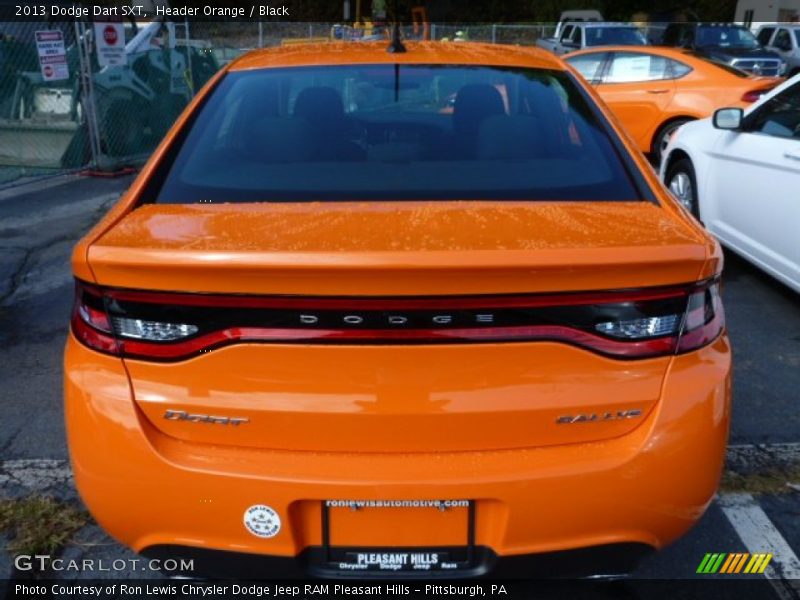 Header Orange / Black 2013 Dodge Dart SXT