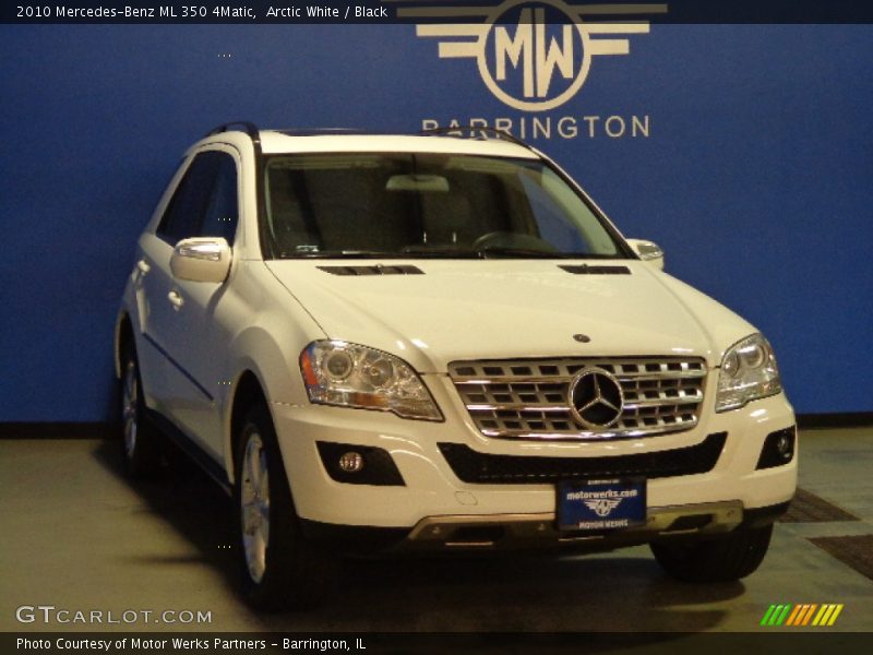 Arctic White / Black 2010 Mercedes-Benz ML 350 4Matic