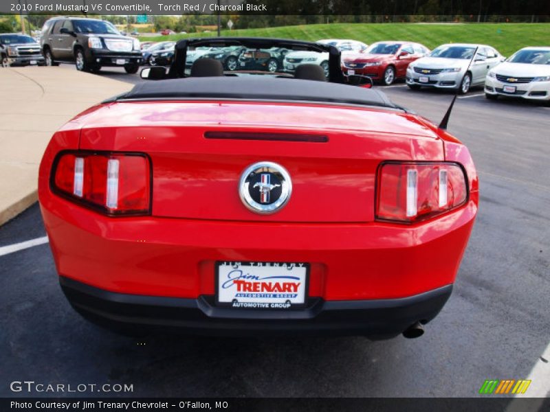 Torch Red / Charcoal Black 2010 Ford Mustang V6 Convertible