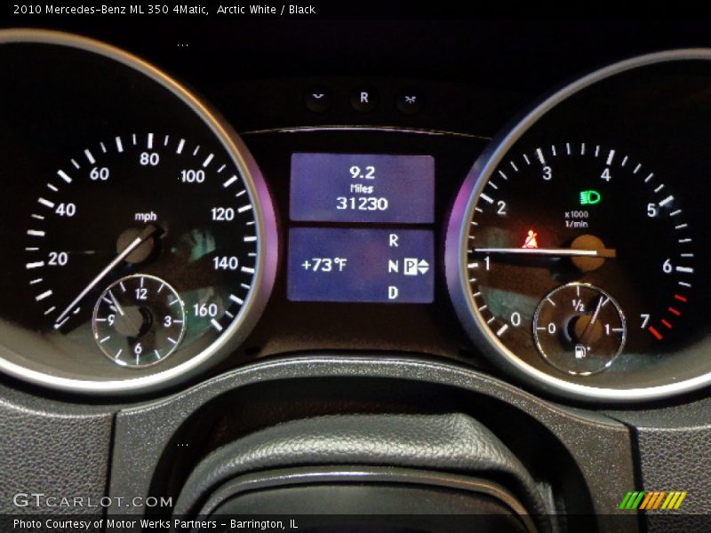 Arctic White / Black 2010 Mercedes-Benz ML 350 4Matic