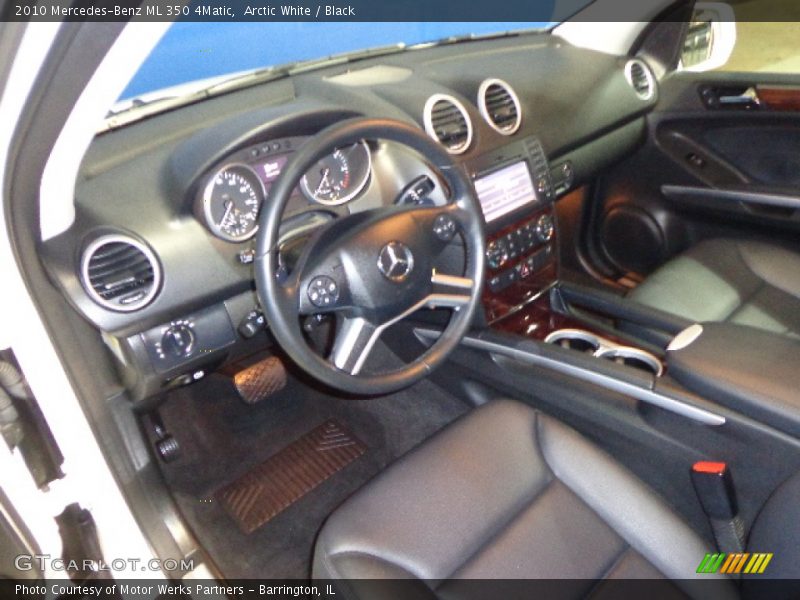 Arctic White / Black 2010 Mercedes-Benz ML 350 4Matic
