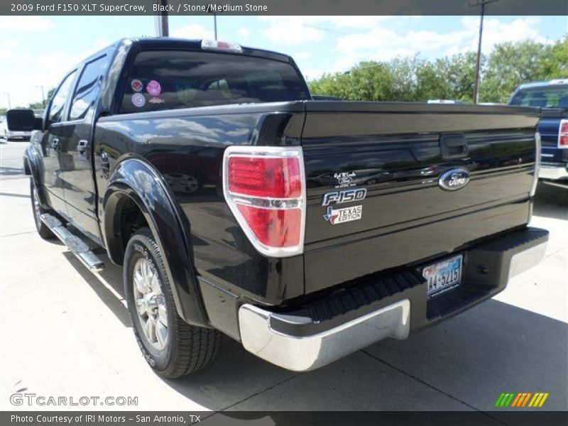Black / Stone/Medium Stone 2009 Ford F150 XLT SuperCrew