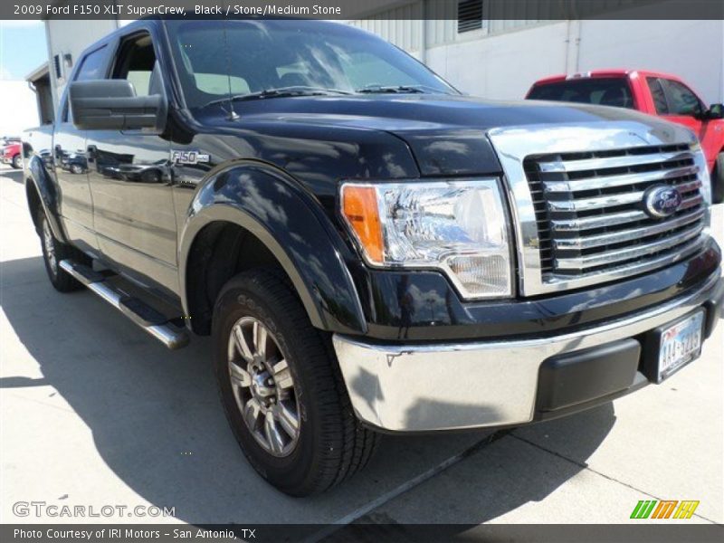 Black / Stone/Medium Stone 2009 Ford F150 XLT SuperCrew