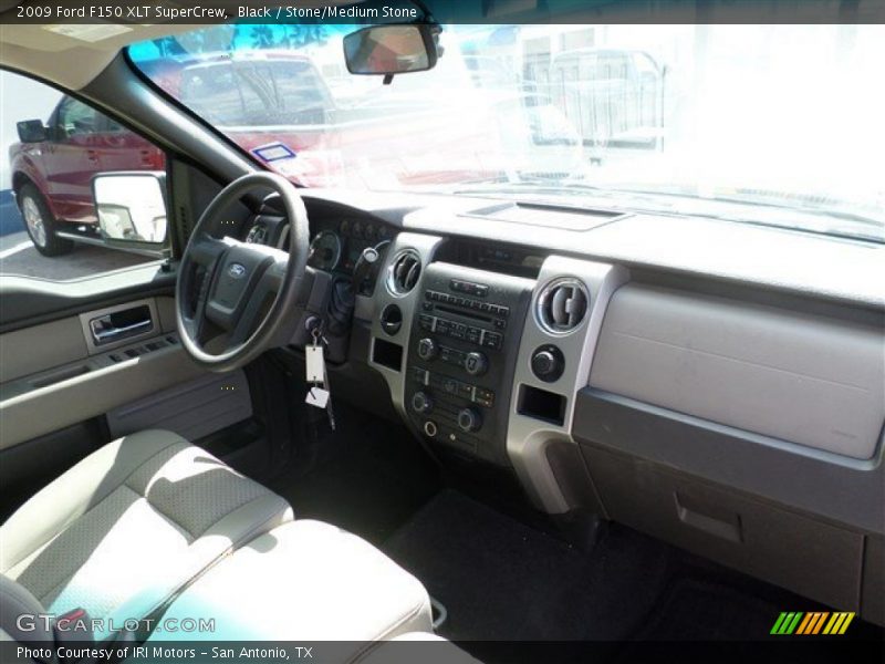 Black / Stone/Medium Stone 2009 Ford F150 XLT SuperCrew