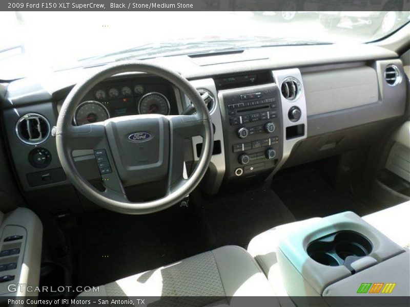 Black / Stone/Medium Stone 2009 Ford F150 XLT SuperCrew
