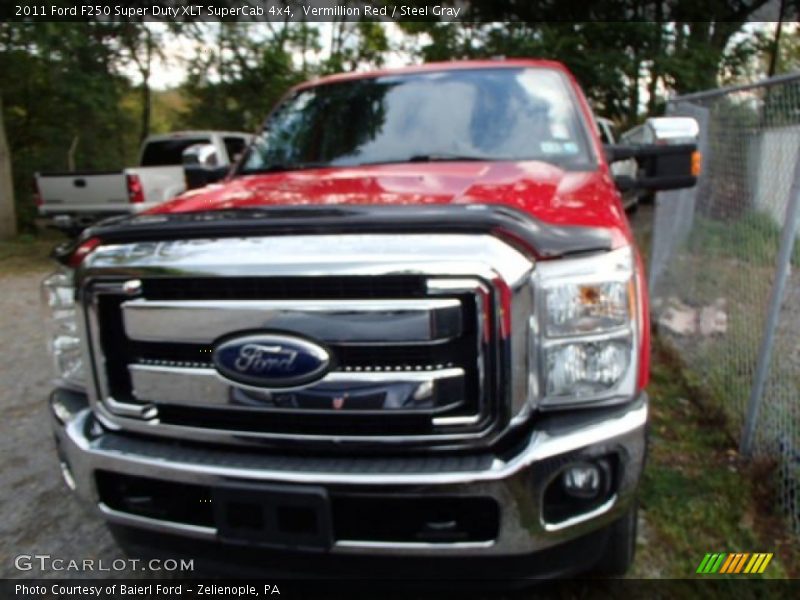 Vermillion Red / Steel Gray 2011 Ford F250 Super Duty XLT SuperCab 4x4
