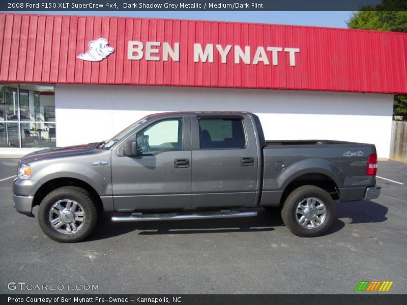 Dark Shadow Grey Metallic / Medium/Dark Flint 2008 Ford F150 XLT SuperCrew 4x4