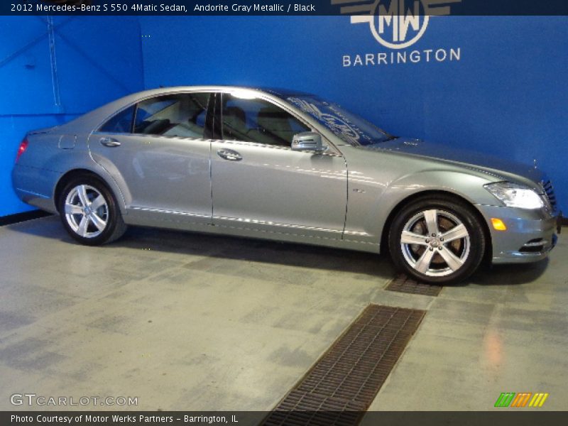 Andorite Gray Metallic / Black 2012 Mercedes-Benz S 550 4Matic Sedan