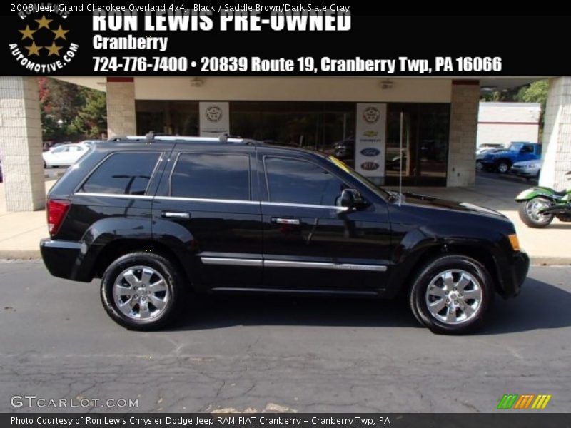 Black / Saddle Brown/Dark Slate Gray 2008 Jeep Grand Cherokee Overland 4x4