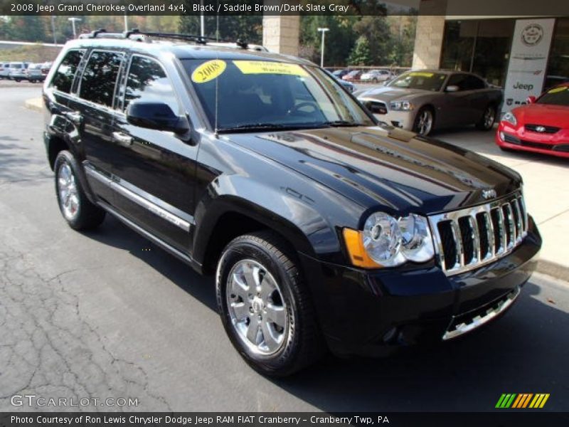 Black / Saddle Brown/Dark Slate Gray 2008 Jeep Grand Cherokee Overland 4x4