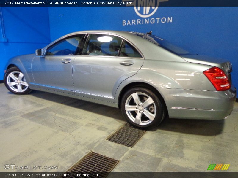 Andorite Gray Metallic / Black 2012 Mercedes-Benz S 550 4Matic Sedan