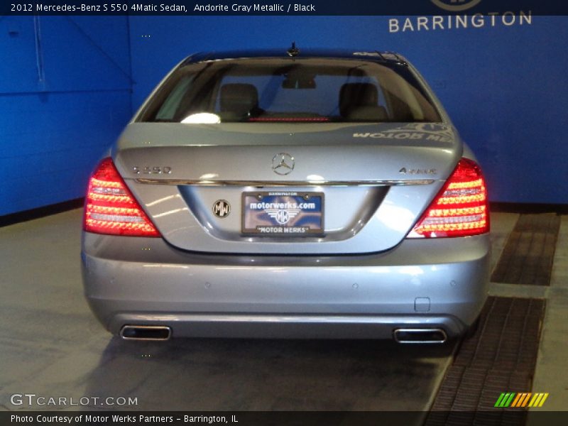 Andorite Gray Metallic / Black 2012 Mercedes-Benz S 550 4Matic Sedan