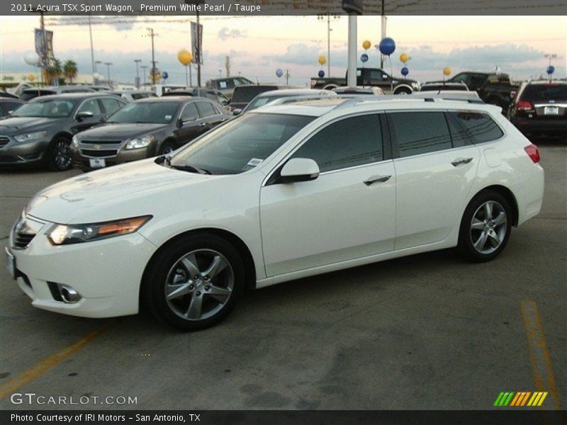 Premium White Pearl / Taupe 2011 Acura TSX Sport Wagon