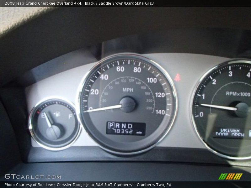 Black / Saddle Brown/Dark Slate Gray 2008 Jeep Grand Cherokee Overland 4x4