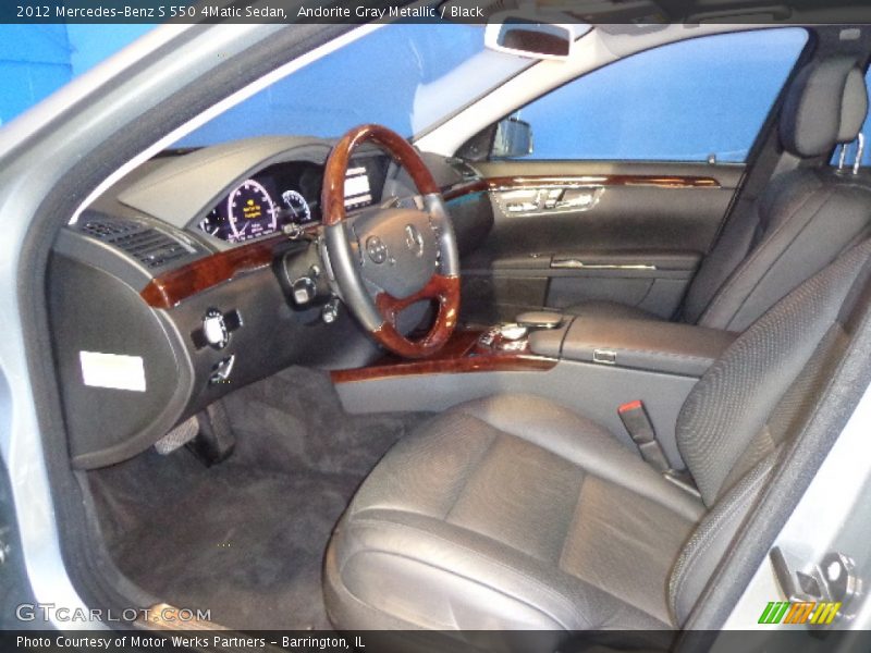 Andorite Gray Metallic / Black 2012 Mercedes-Benz S 550 4Matic Sedan