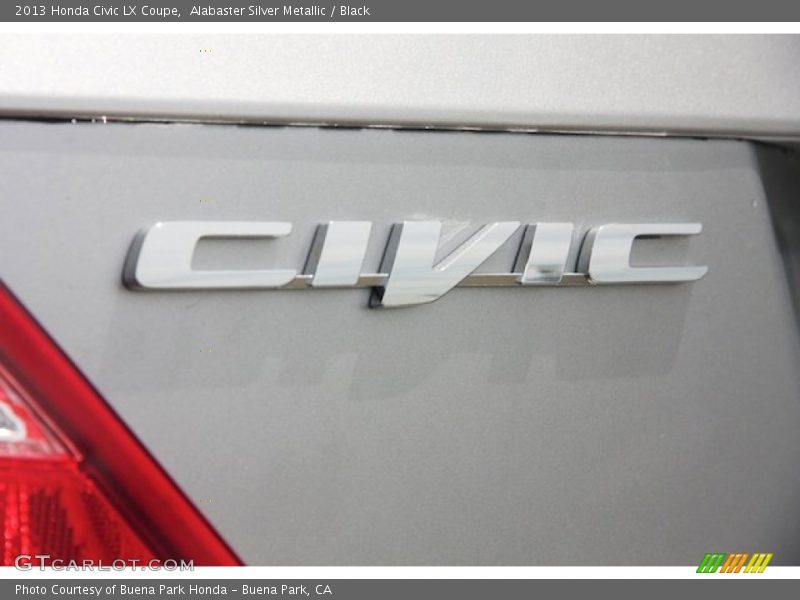 Alabaster Silver Metallic / Black 2013 Honda Civic LX Coupe
