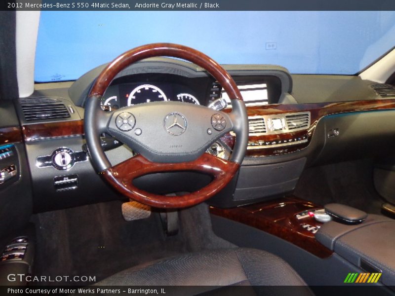 Andorite Gray Metallic / Black 2012 Mercedes-Benz S 550 4Matic Sedan