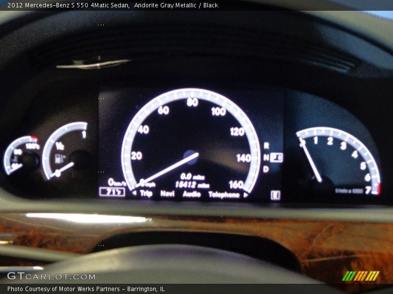 Andorite Gray Metallic / Black 2012 Mercedes-Benz S 550 4Matic Sedan