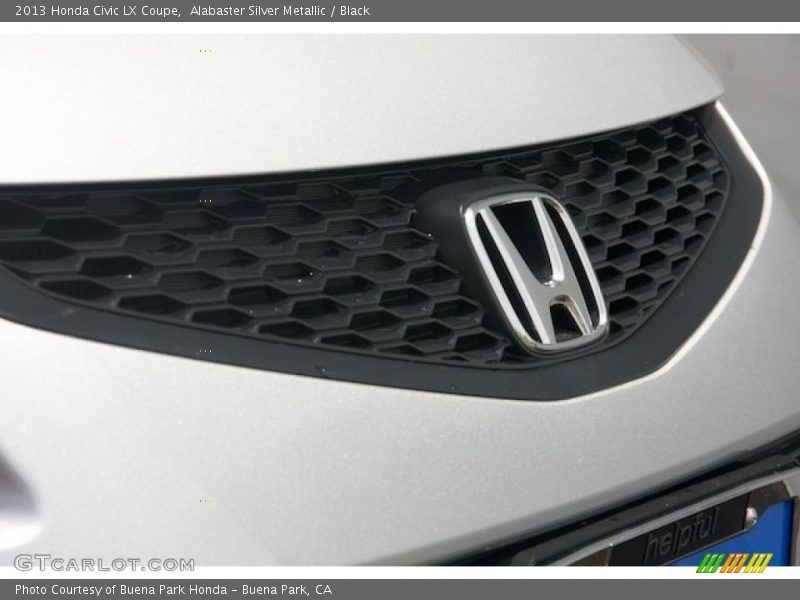 Alabaster Silver Metallic / Black 2013 Honda Civic LX Coupe