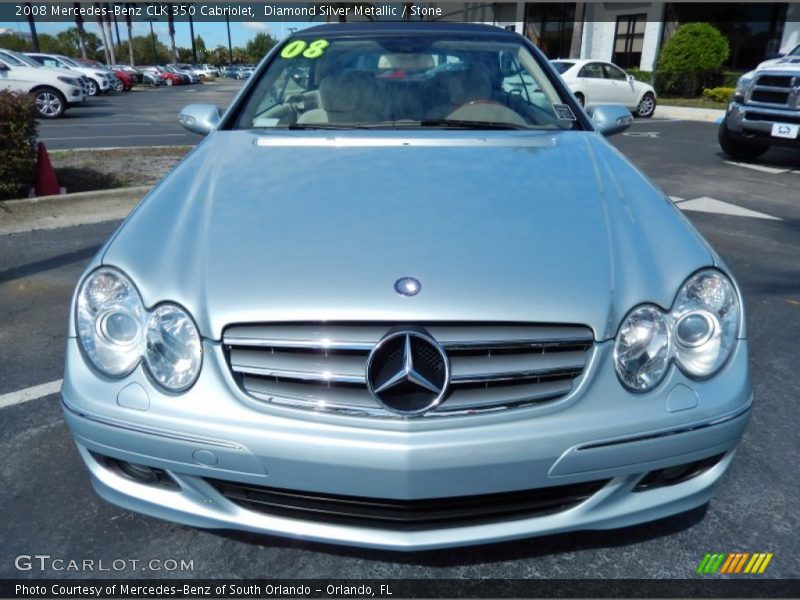 Diamond Silver Metallic / Stone 2008 Mercedes-Benz CLK 350 Cabriolet