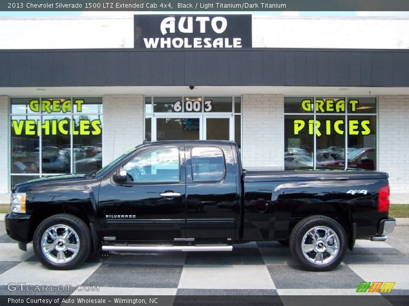 Black / Light Titanium/Dark Titanium 2013 Chevrolet Silverado 1500 LTZ Extended Cab 4x4