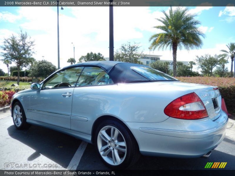 Diamond Silver Metallic / Stone 2008 Mercedes-Benz CLK 350 Cabriolet