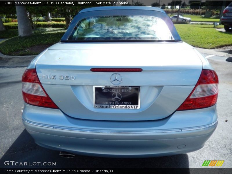 Diamond Silver Metallic / Stone 2008 Mercedes-Benz CLK 350 Cabriolet