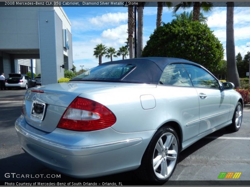 Diamond Silver Metallic / Stone 2008 Mercedes-Benz CLK 350 Cabriolet