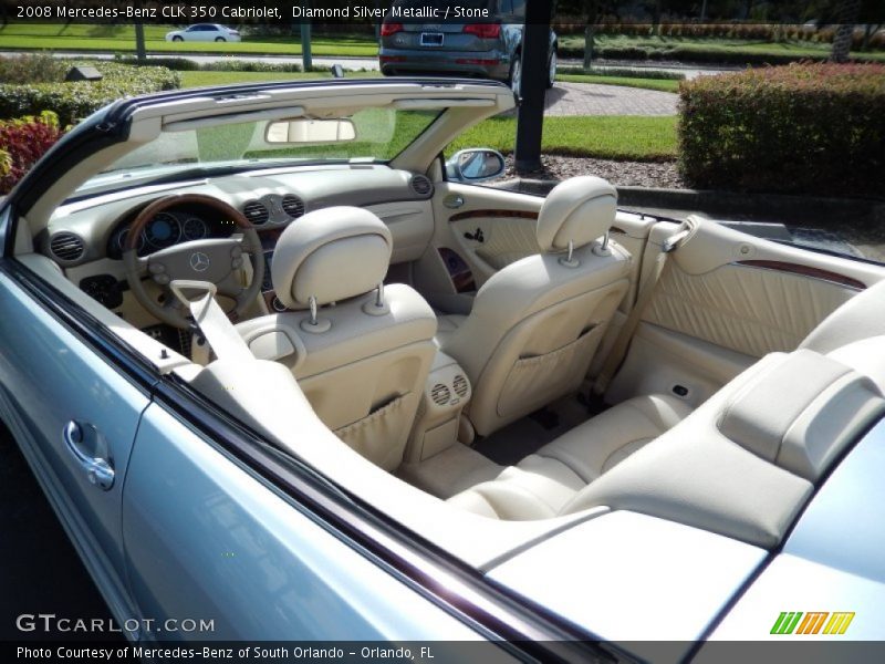 Diamond Silver Metallic / Stone 2008 Mercedes-Benz CLK 350 Cabriolet