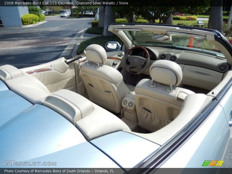 Diamond Silver Metallic / Stone 2008 Mercedes-Benz CLK 350 Cabriolet