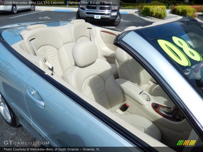 Diamond Silver Metallic / Stone 2008 Mercedes-Benz CLK 350 Cabriolet