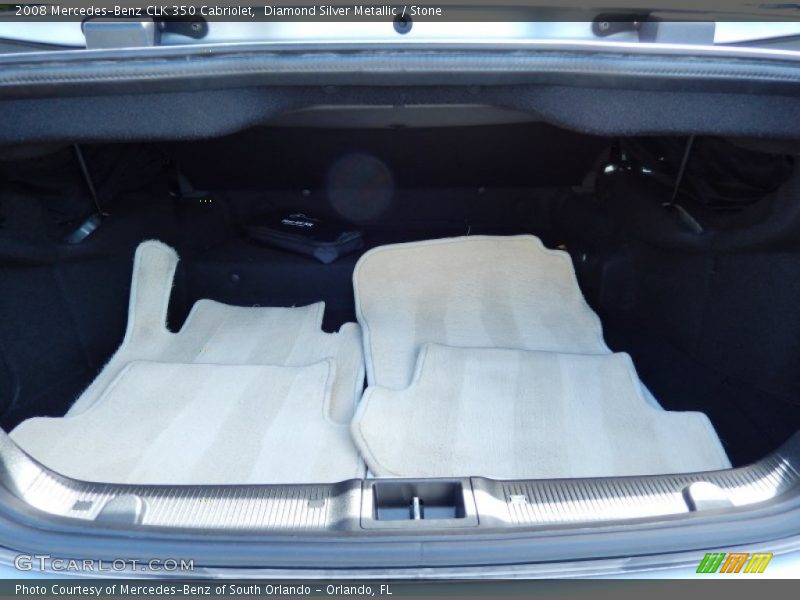 Diamond Silver Metallic / Stone 2008 Mercedes-Benz CLK 350 Cabriolet