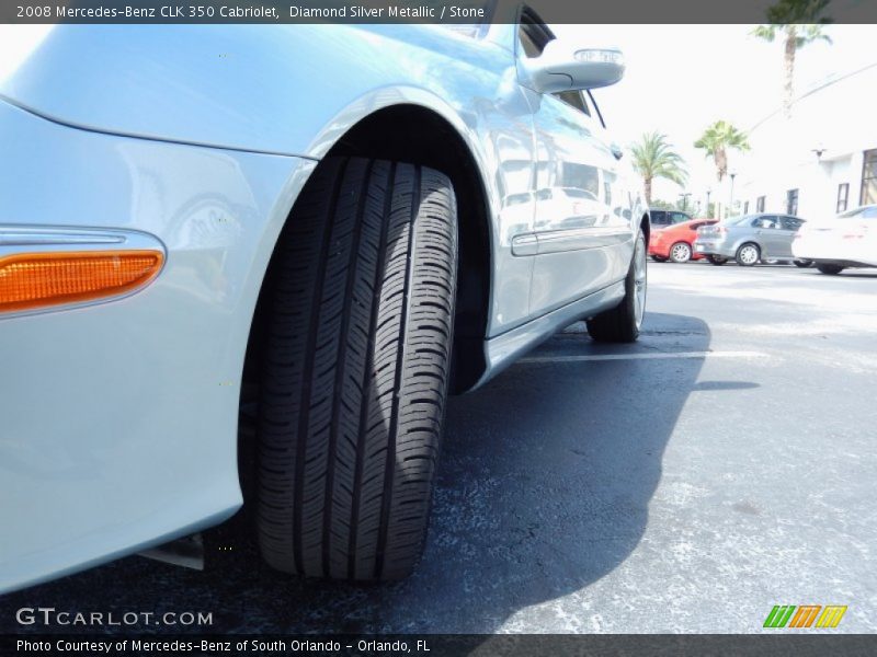 Diamond Silver Metallic / Stone 2008 Mercedes-Benz CLK 350 Cabriolet