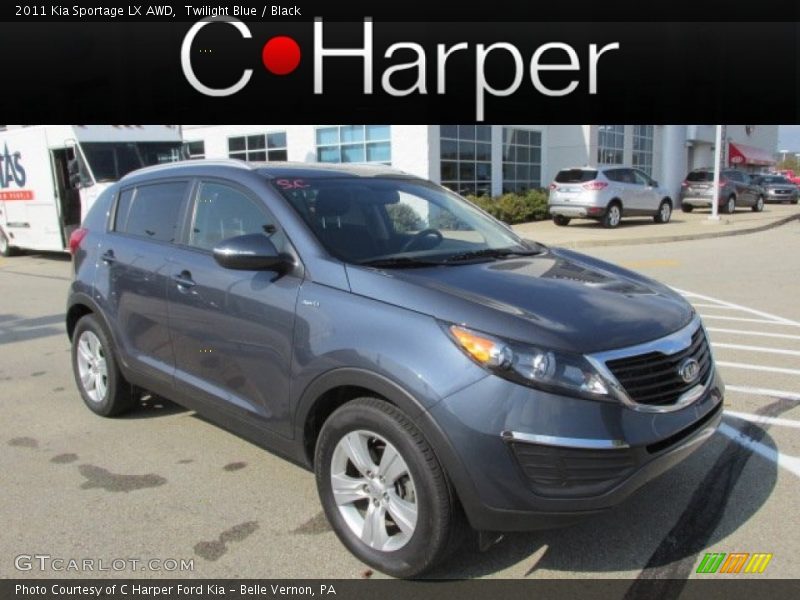 Twilight Blue / Black 2011 Kia Sportage LX AWD