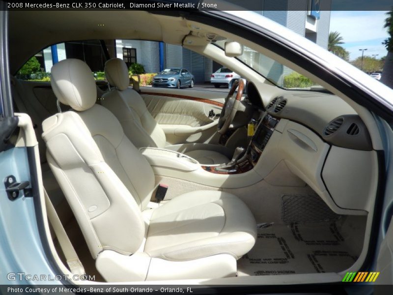 Diamond Silver Metallic / Stone 2008 Mercedes-Benz CLK 350 Cabriolet