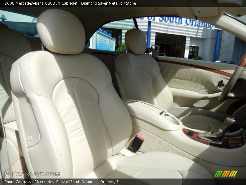 Diamond Silver Metallic / Stone 2008 Mercedes-Benz CLK 350 Cabriolet