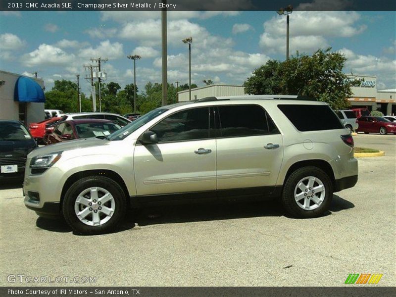 Champagne Silver Metallic / Ebony 2013 GMC Acadia SLE