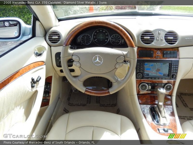 Diamond Silver Metallic / Stone 2008 Mercedes-Benz CLK 350 Cabriolet