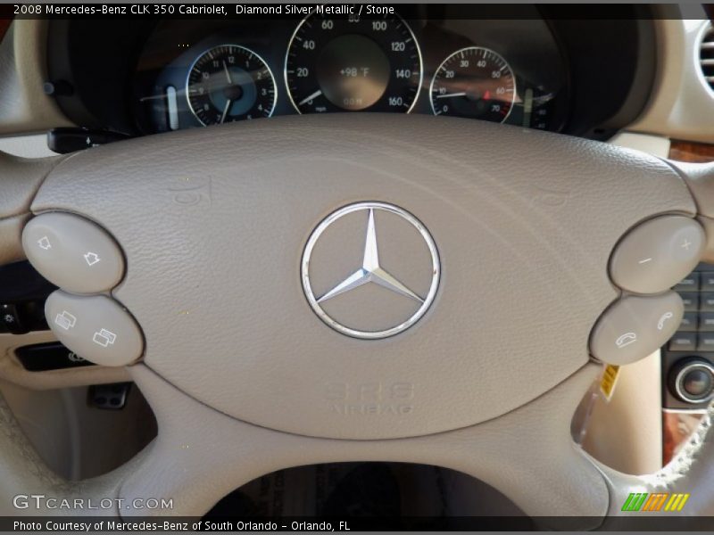 Diamond Silver Metallic / Stone 2008 Mercedes-Benz CLK 350 Cabriolet