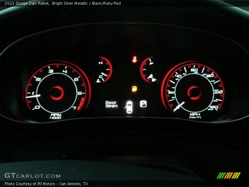 Bright Silver Metallic / Black/Ruby Red 2013 Dodge Dart Rallye