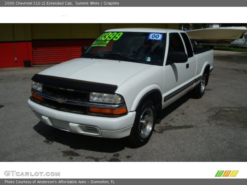 Summit White / Graphite 2000 Chevrolet S10 LS Extended Cab