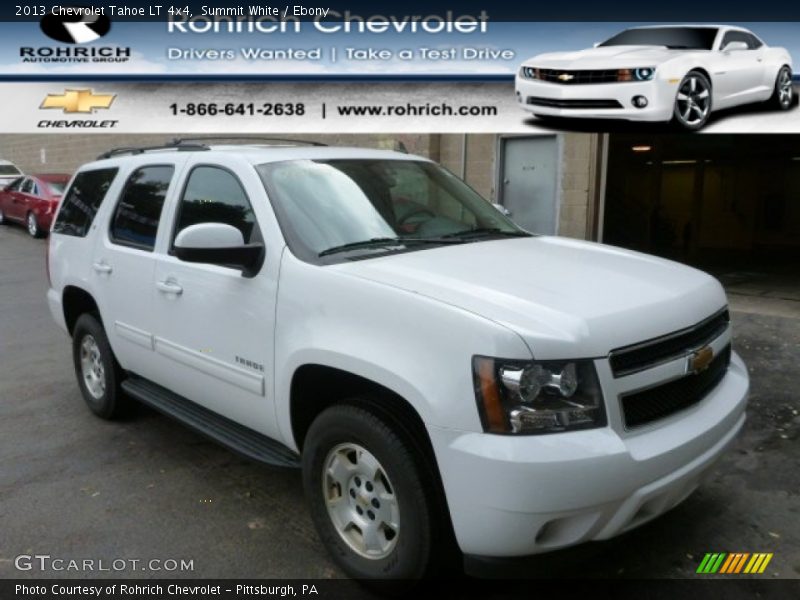 Summit White / Ebony 2013 Chevrolet Tahoe LT 4x4