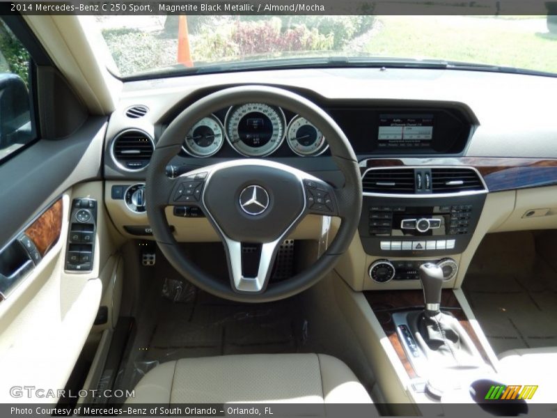 Magnetite Black Metallic / Almond/Mocha 2014 Mercedes-Benz C 250 Sport