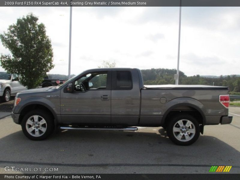 Sterling Grey Metallic / Stone/Medium Stone 2009 Ford F150 FX4 SuperCab 4x4