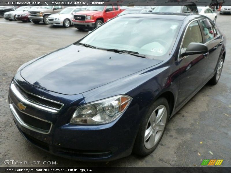 Imperial Blue Metallic / Titanium 2011 Chevrolet Malibu LS