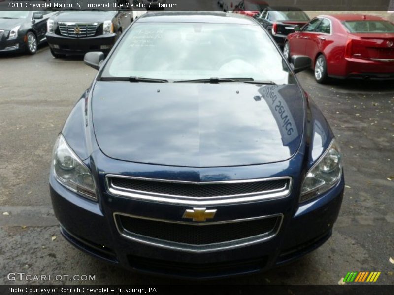 Imperial Blue Metallic / Titanium 2011 Chevrolet Malibu LS