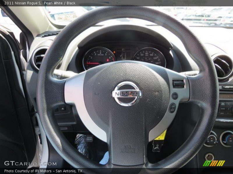 Pearl White / Black 2011 Nissan Rogue S