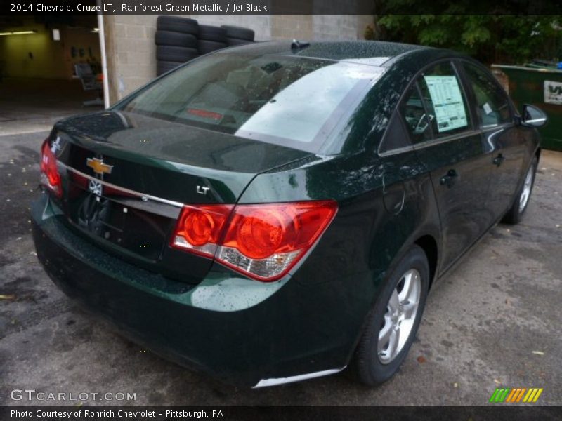 Rainforest Green Metallic / Jet Black 2014 Chevrolet Cruze LT